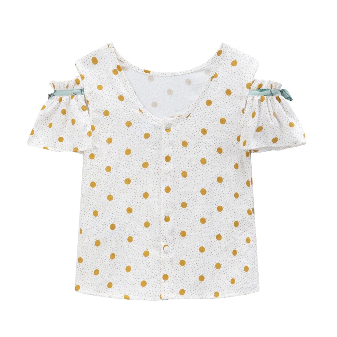 Polka Dots Dorados Mädchenbluse