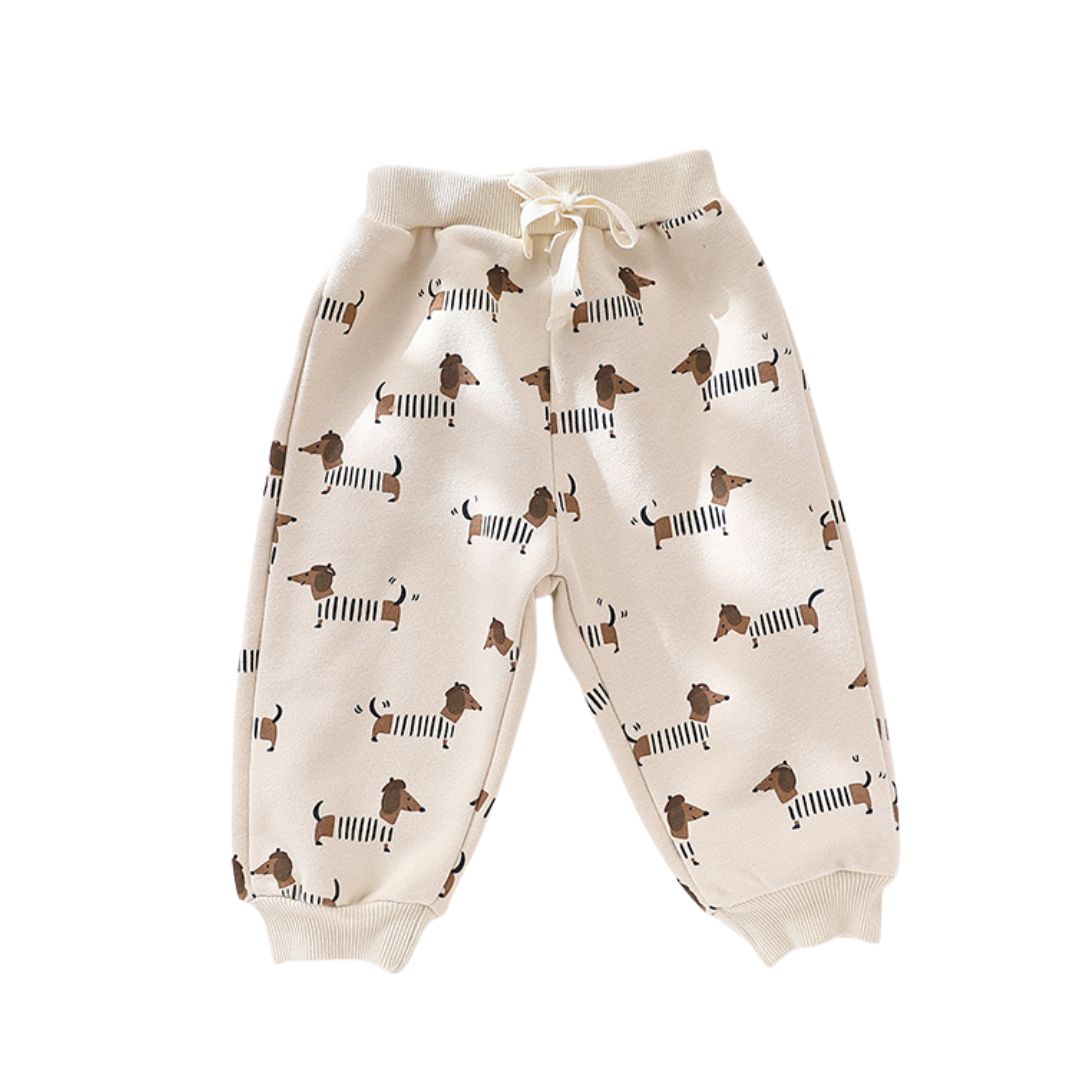 Süße Jogger mit Dackel Print