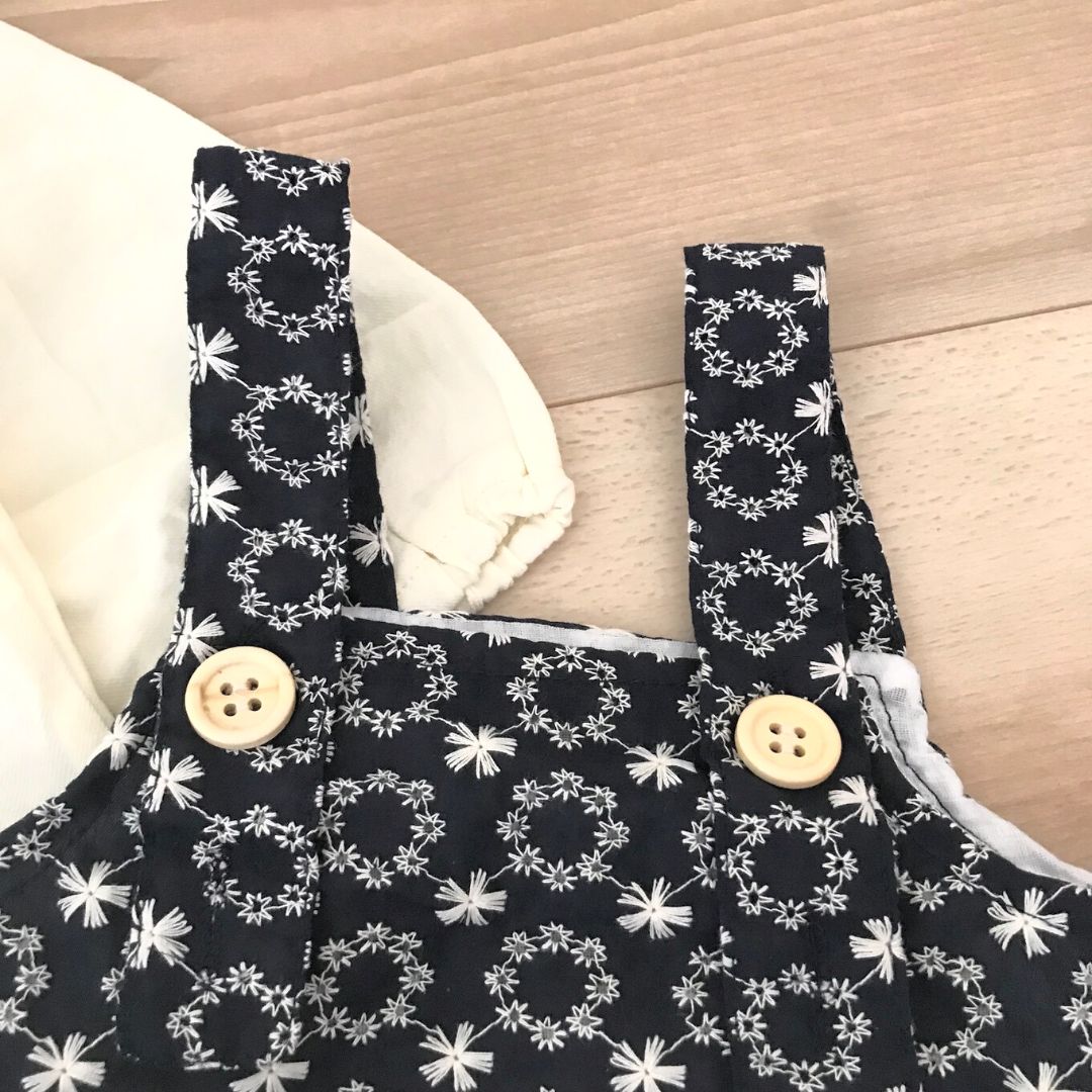 Outfit Set Overall kurz und Bluse