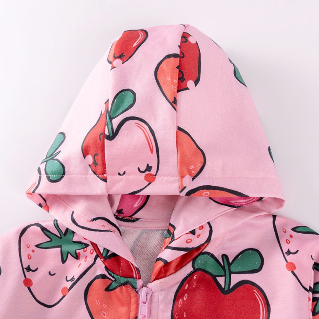 Sweatshirtjacke für Kinder Cartoon Muster 'Fruits'