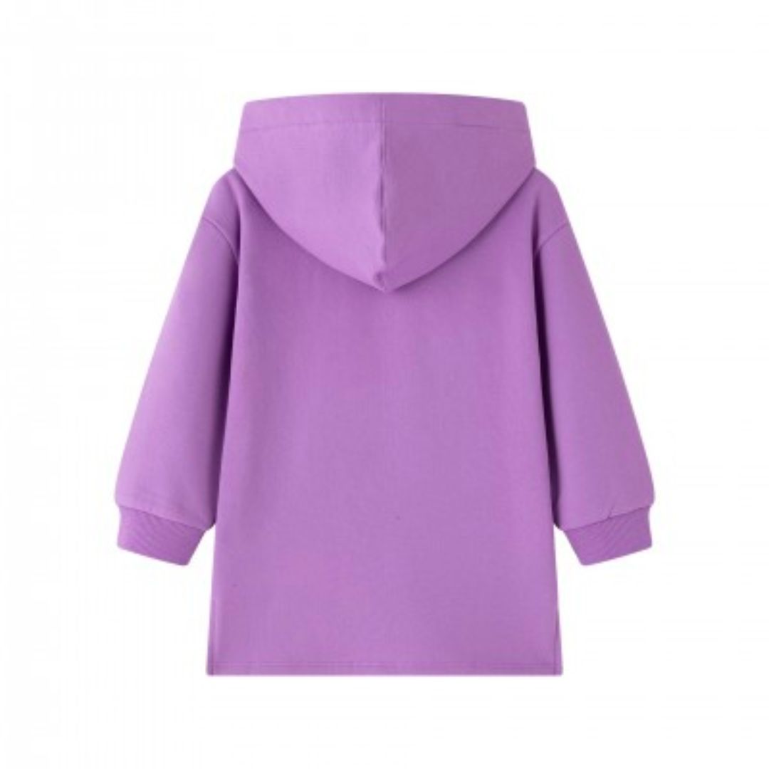 Sweatshirtkleid mit Kapuze lila