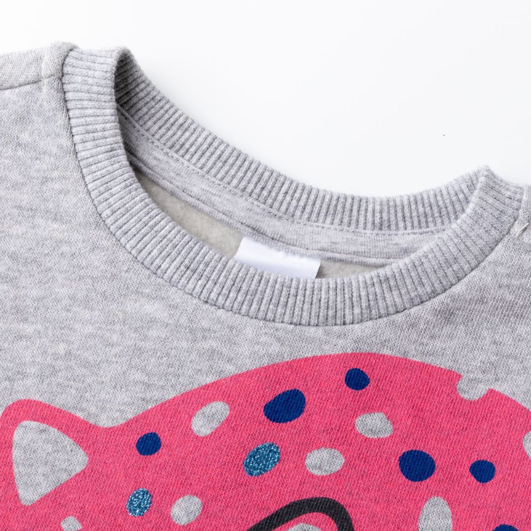 Sweatshirtkleid mit Leoprint und Tüll