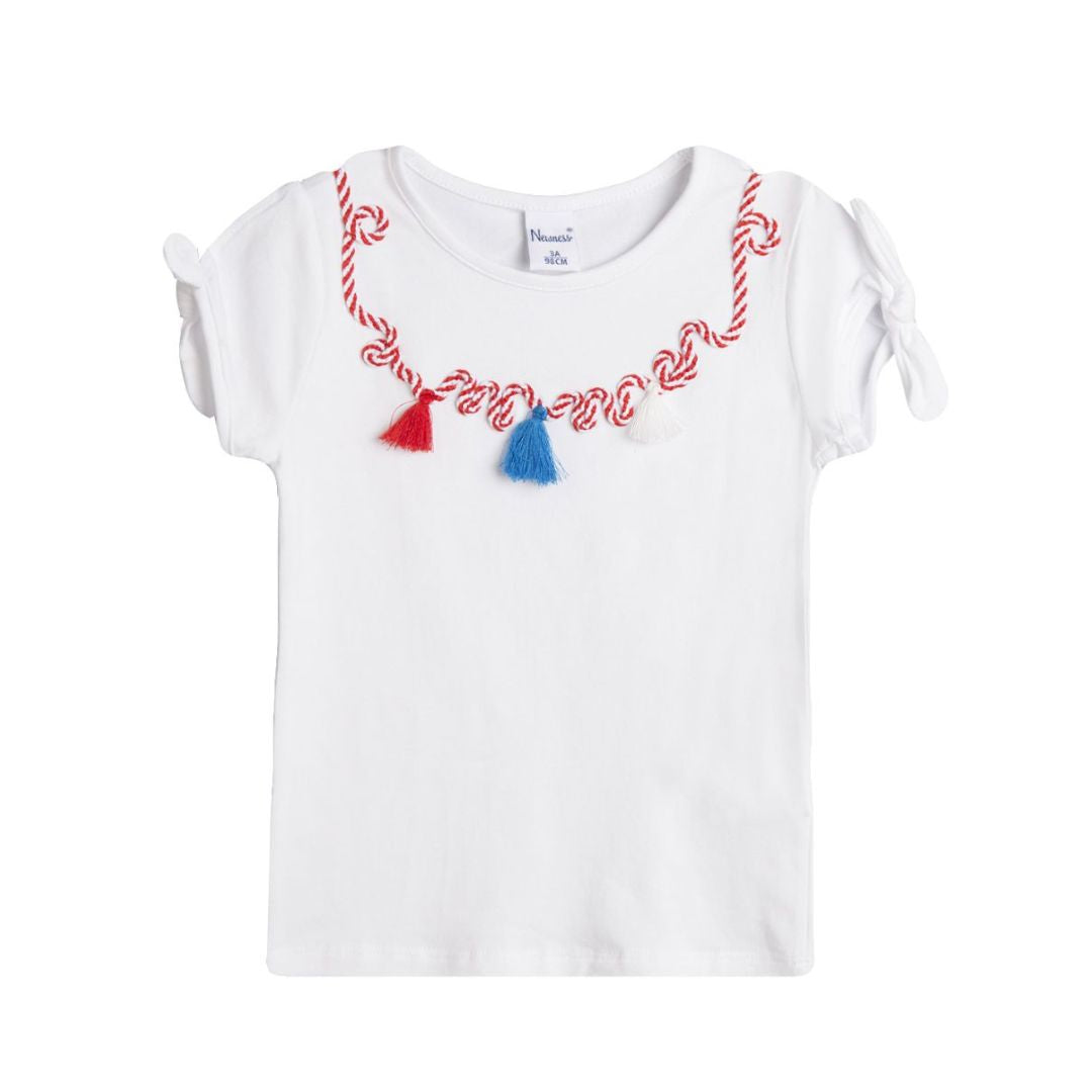 T-Shirt mit Seilkette für Mädchen