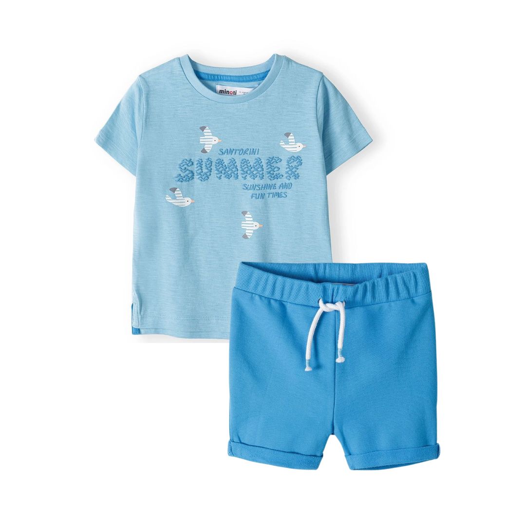T-Shirt und Fleece-Shorts Sommer Set