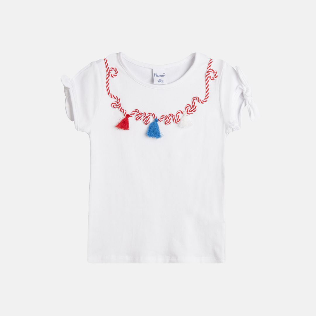 T-Shirt mit Seilkette für Mädchen