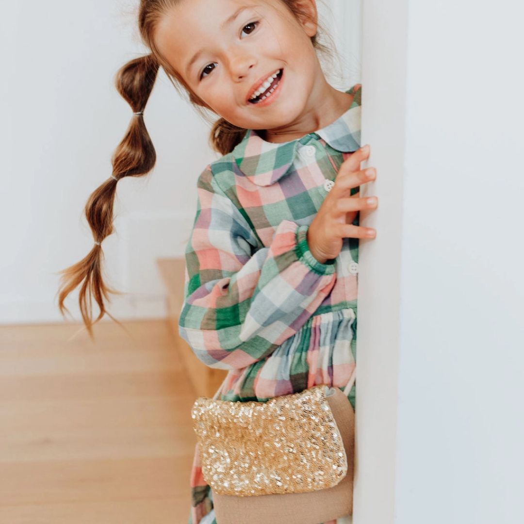 Handtasche - Goldene Pailletten