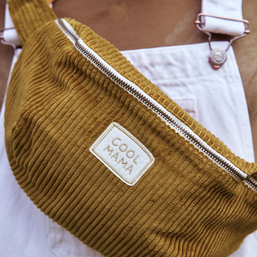Teen/Damen Bauchtasche in Cordoptik bronze personalisierbar