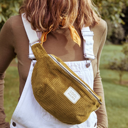Teen/Damen Bauchtasche in Cordoptik bronze personalisierbar