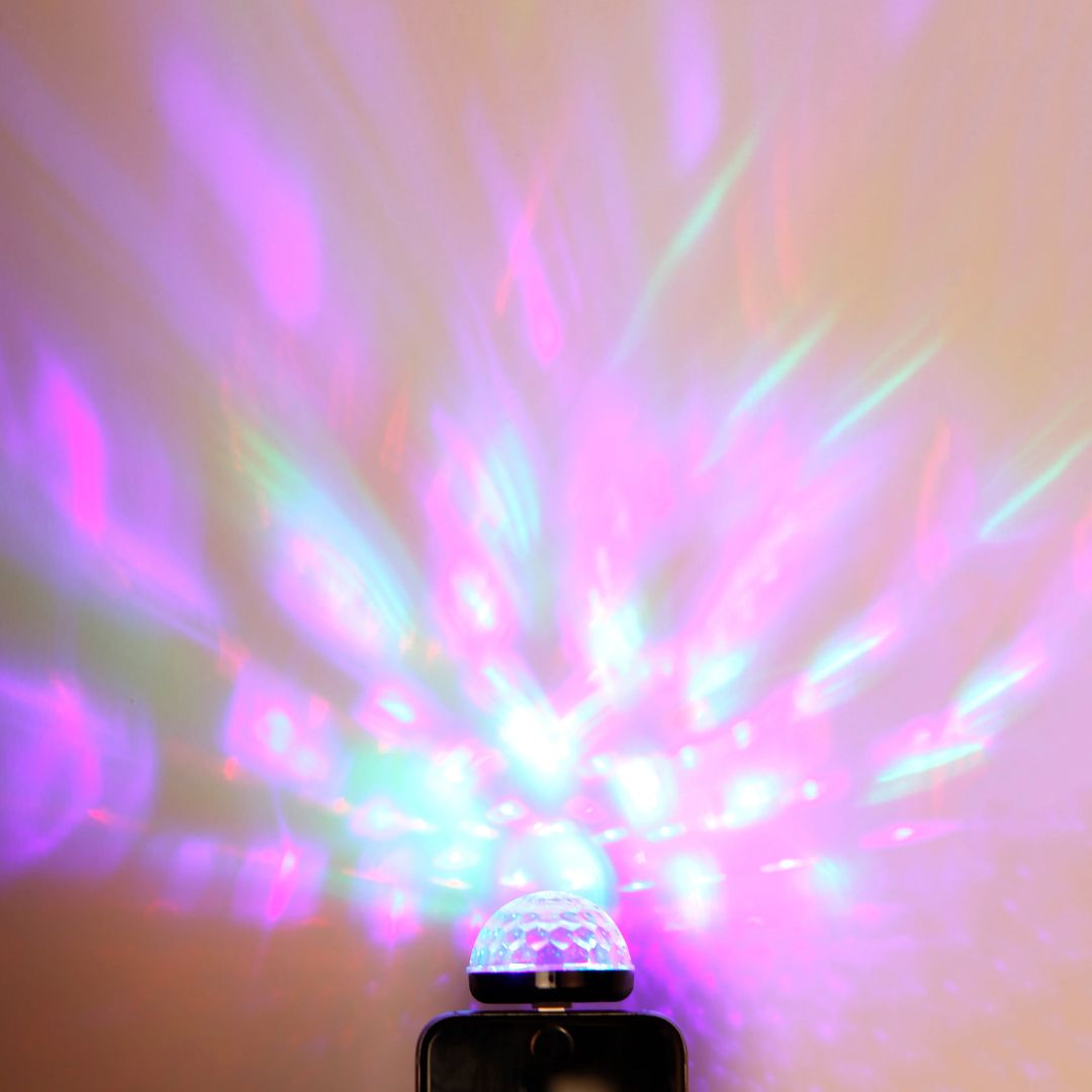 Farbenfrohes Smartphone Disco Licht