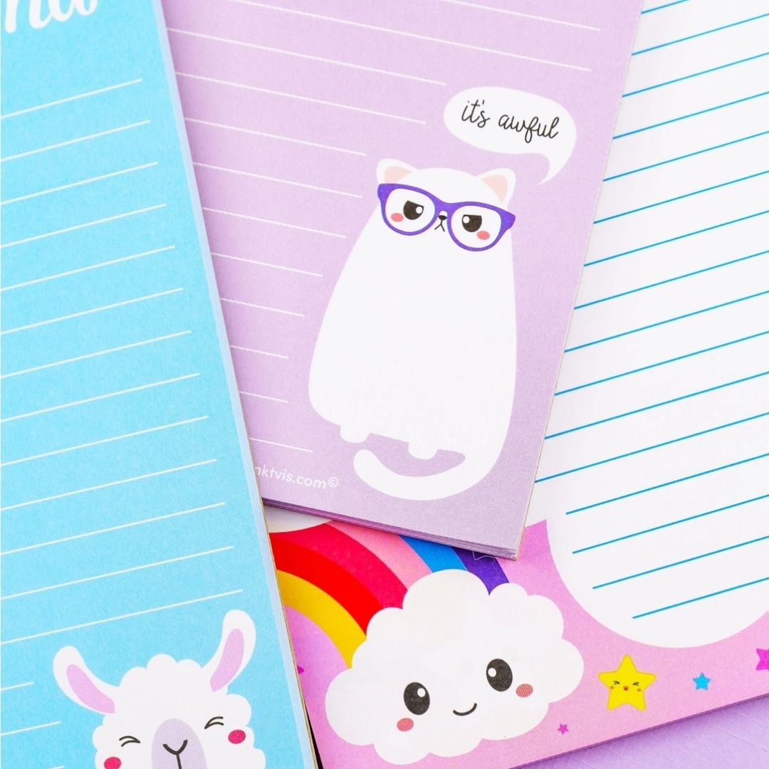 Notizblock To-Do-Block 'Grumpy Cat' flieder