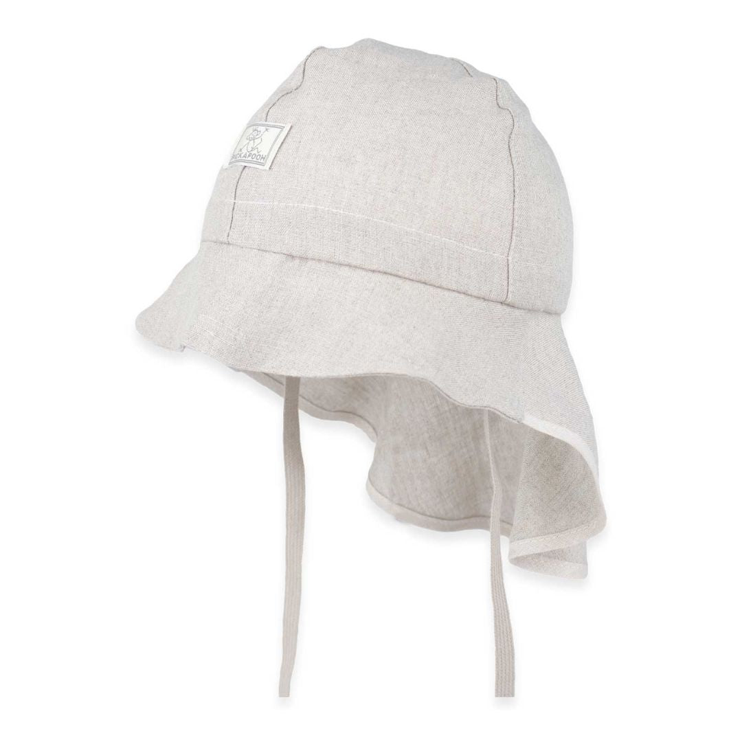PICKAPOOH | Sommer Leinen Mütze 'Tony' beige
