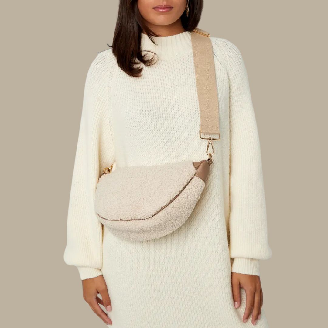 Teddyfell Tasche Damen Damen Teddyfell Tasche Beige – Suebidou