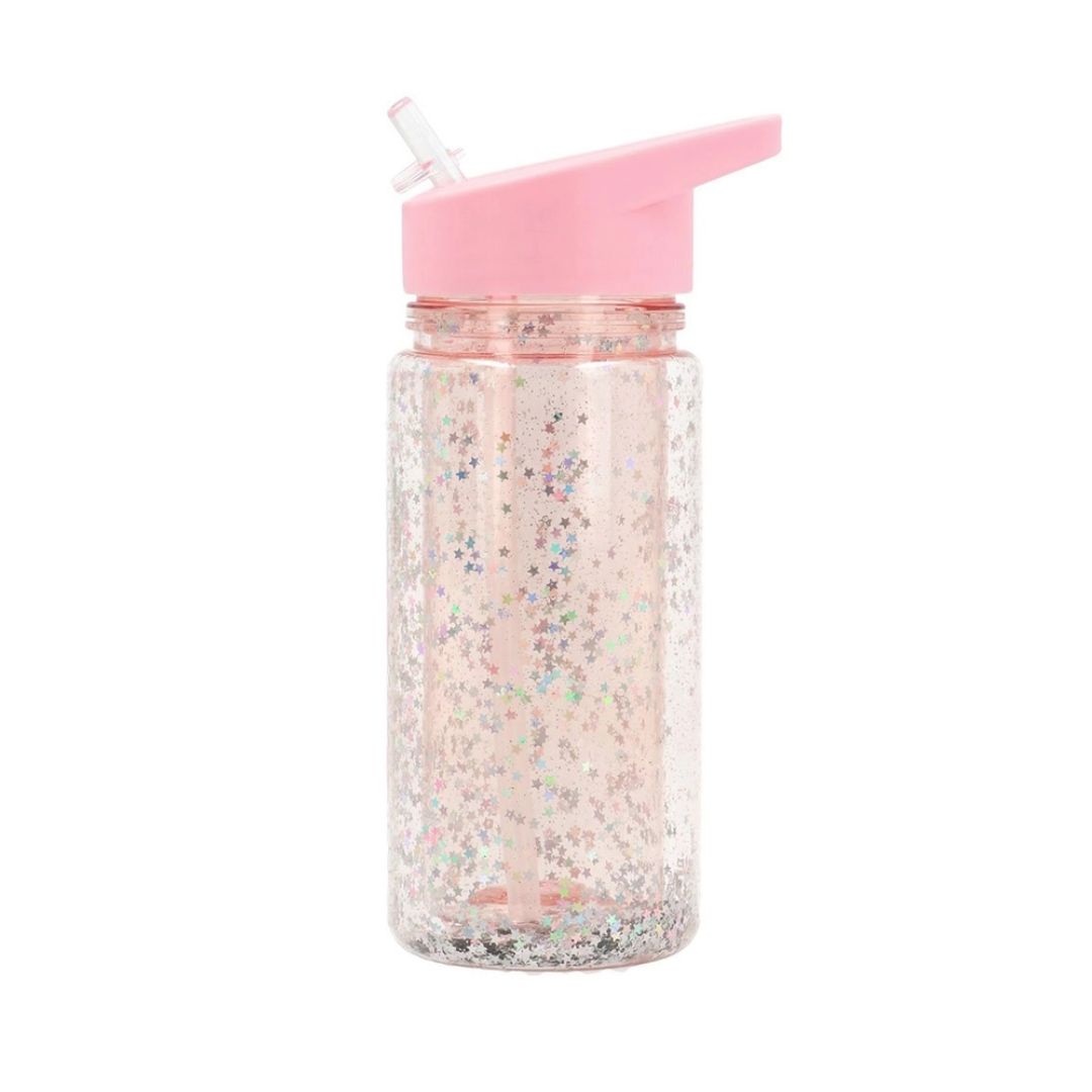 Trinkflasche 'Glitter Stars' pink 340 ml
