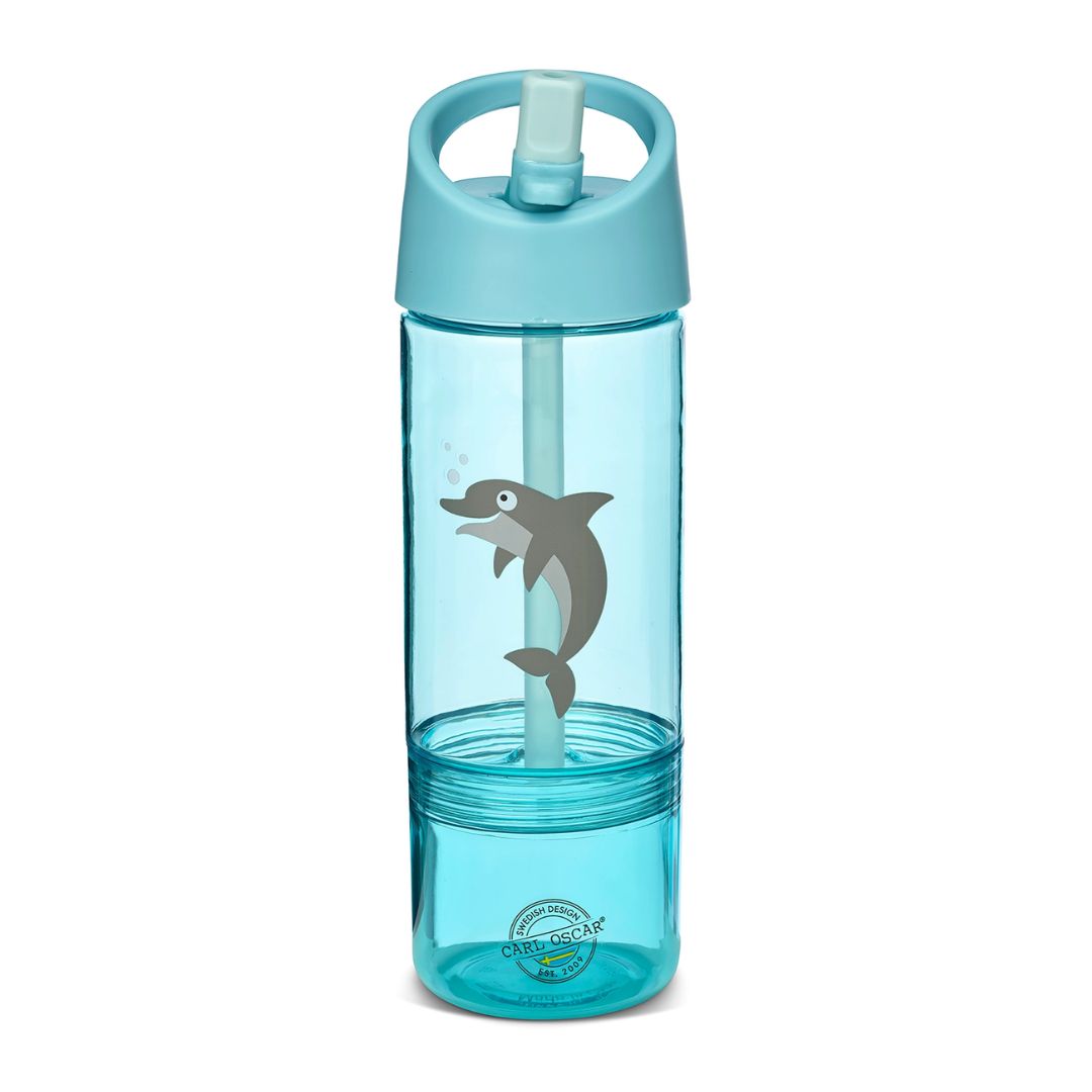 Wasserflasche 2 in 1 Tritan Renew 'Delfin' blau