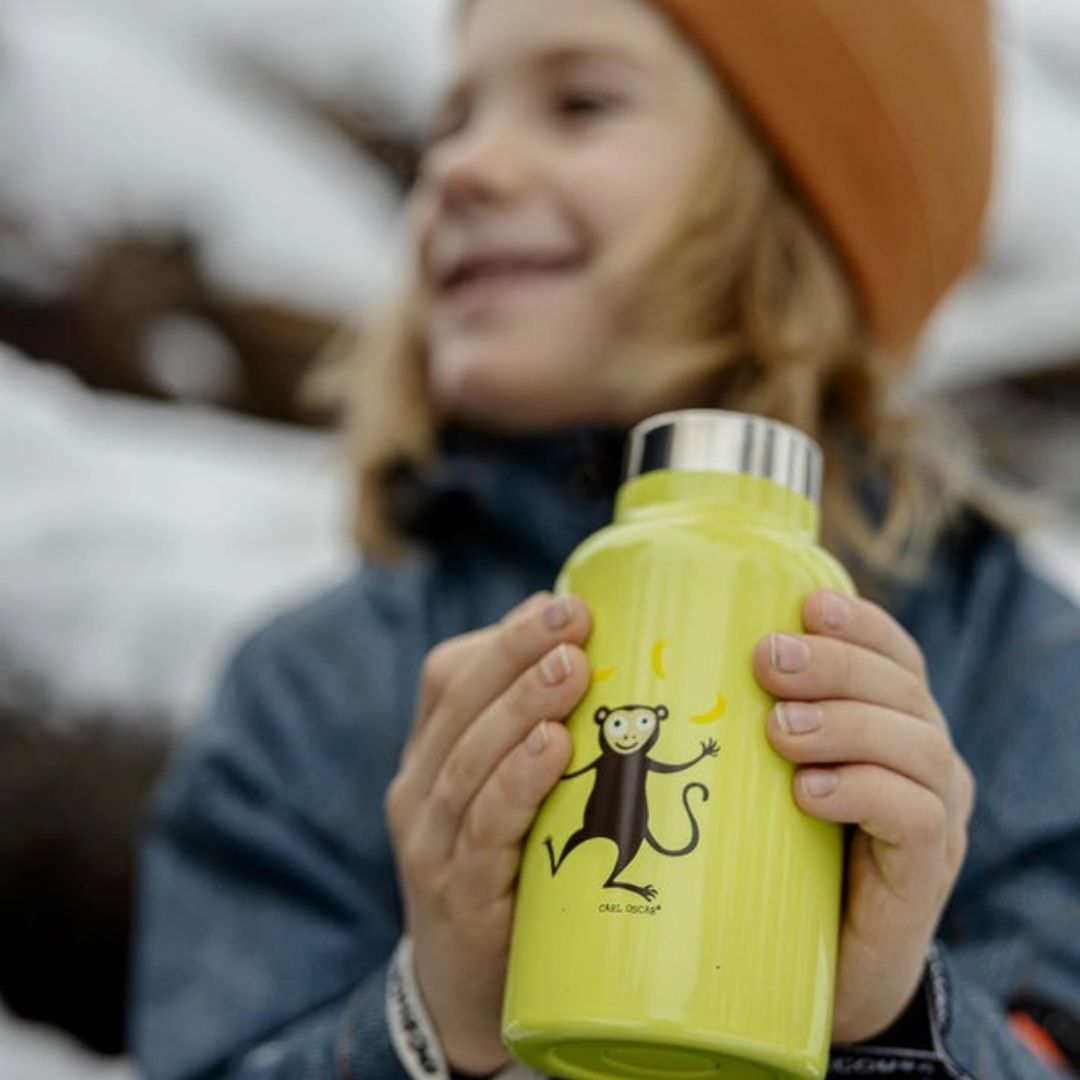 TempFlask Edelstahlflasche Kinder 'Giraffe' türkis 0,35 L