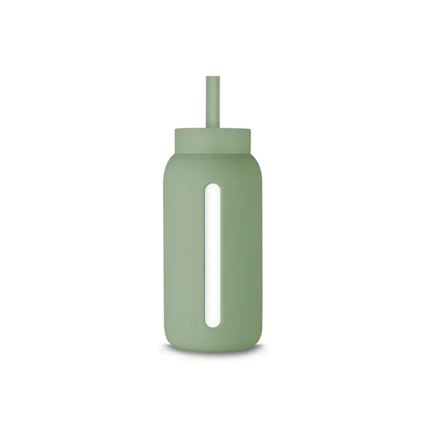 Trinkhalm + Cap für Trinkflasche silver sage