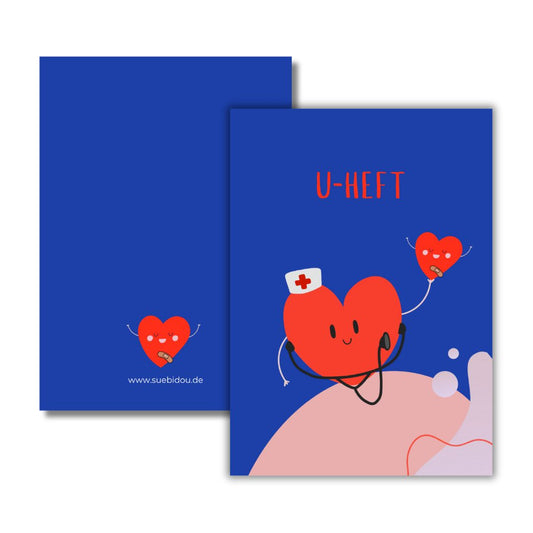 U-Heft Hülle 'Hearts' personalisierbar