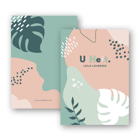 U-Heft Hülle "Leaves" personalisierbar