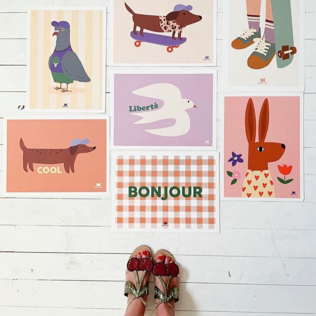 Kunstdruck A3-Poster 'Skating Dog' 30x40