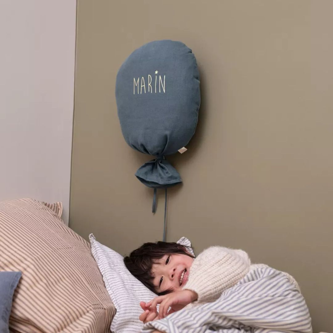 Wanddekoration Ballon blau personalisierbar