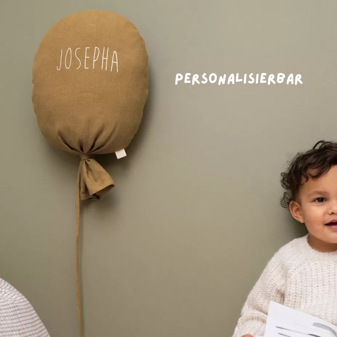 Wanddekoration Ballon bronze personalisierbar