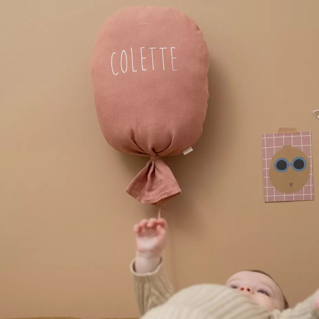 Wanddekoration Ballon rosa personalisierbar