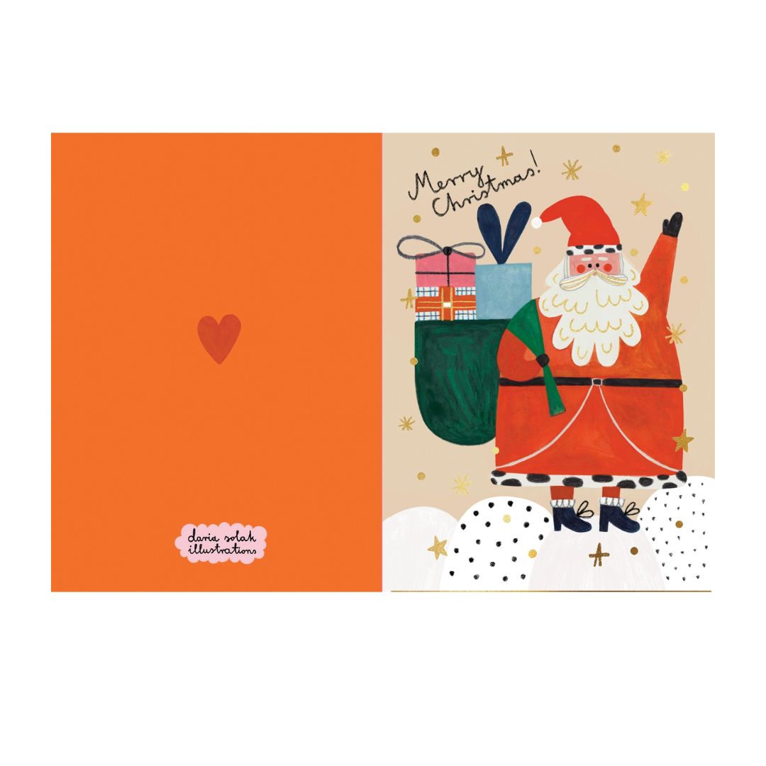 Weihnachtskarte aus Goldfolie 'CHRISTMAS'