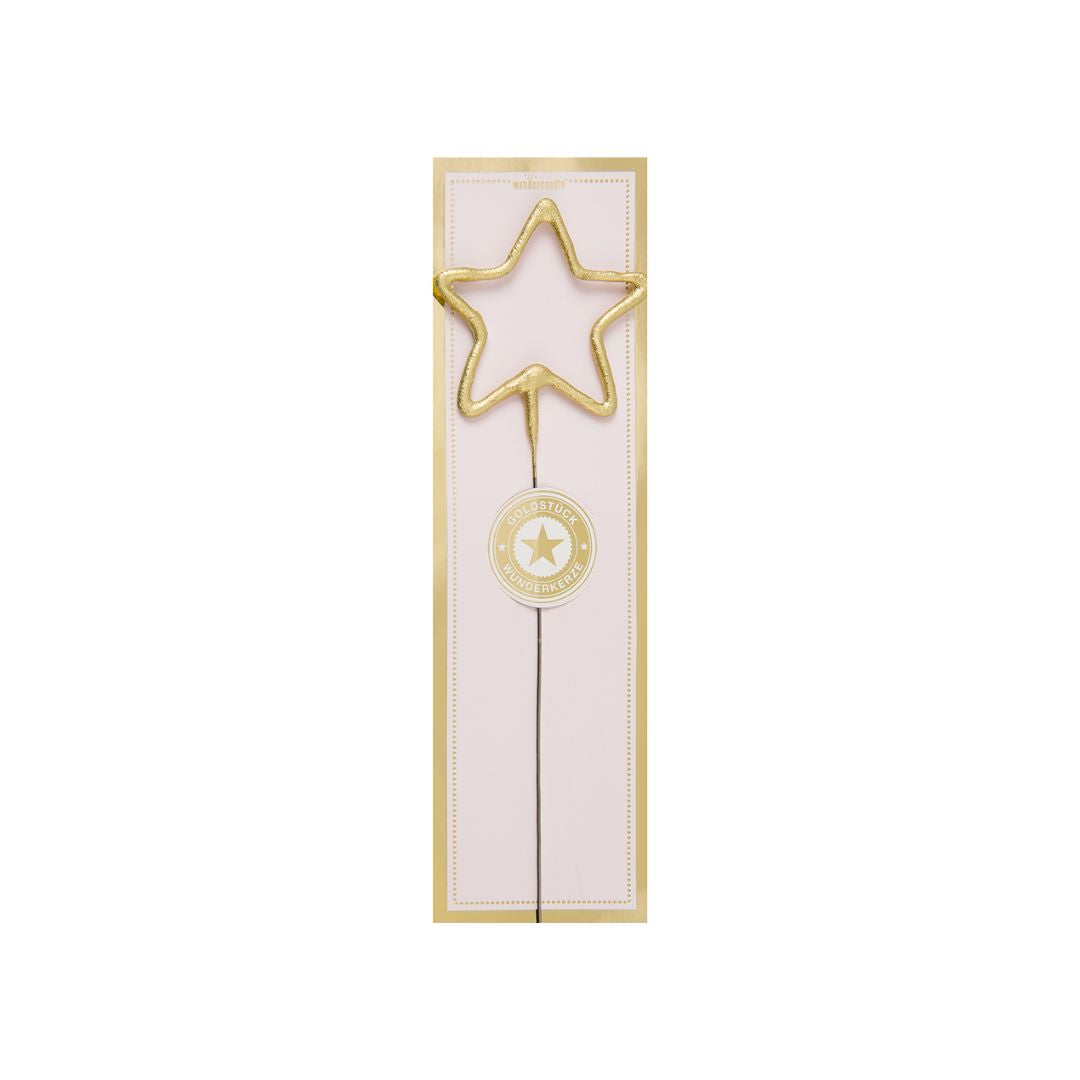 Wunderkerze 'Stern gold' Wunschkerze Classic