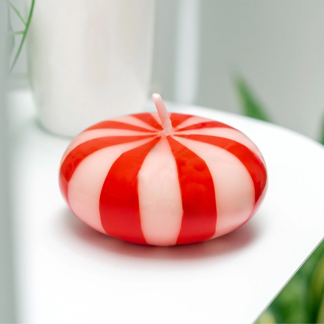 Zuckerstangenkerze 'Pink Candy' gestreift