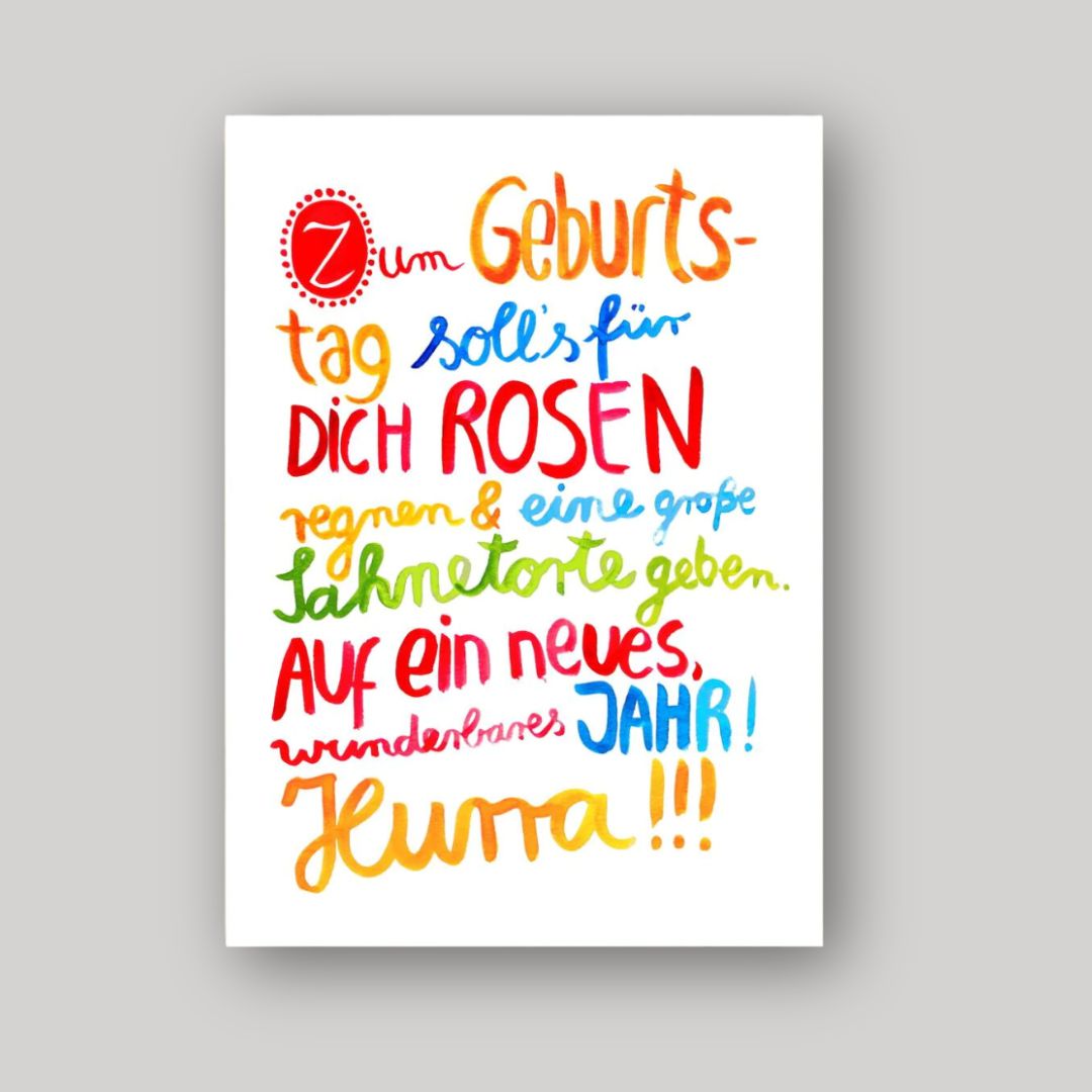 Postkarte "Zum Geburtstag"