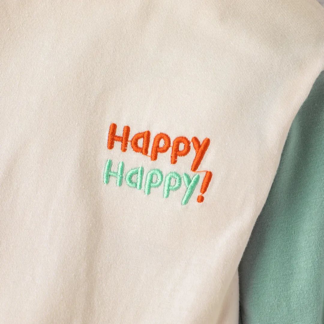 Baumwoll Body Langarm "Happy"