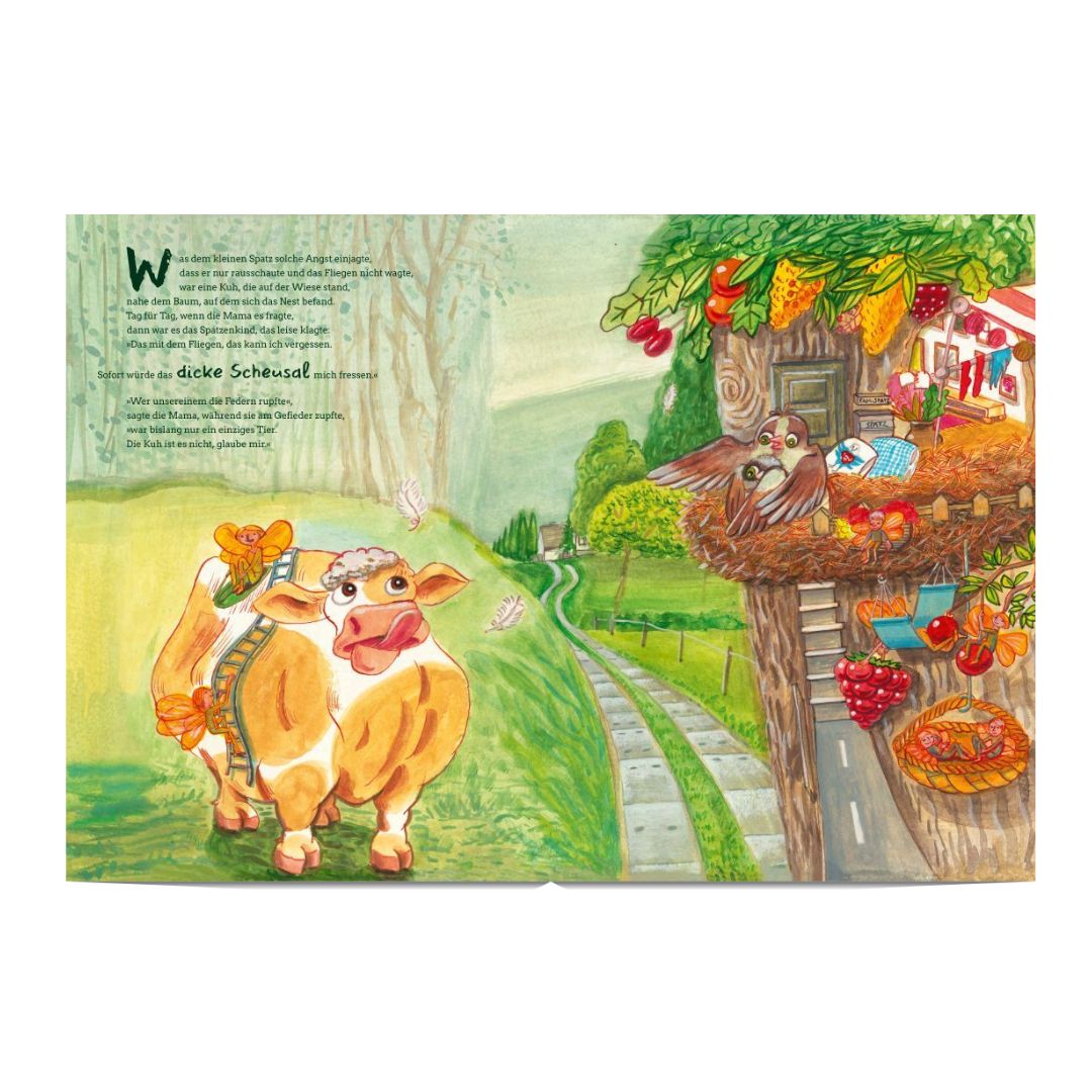 Kinderbuch "Der kleine Spatz und das Ungeheuer"