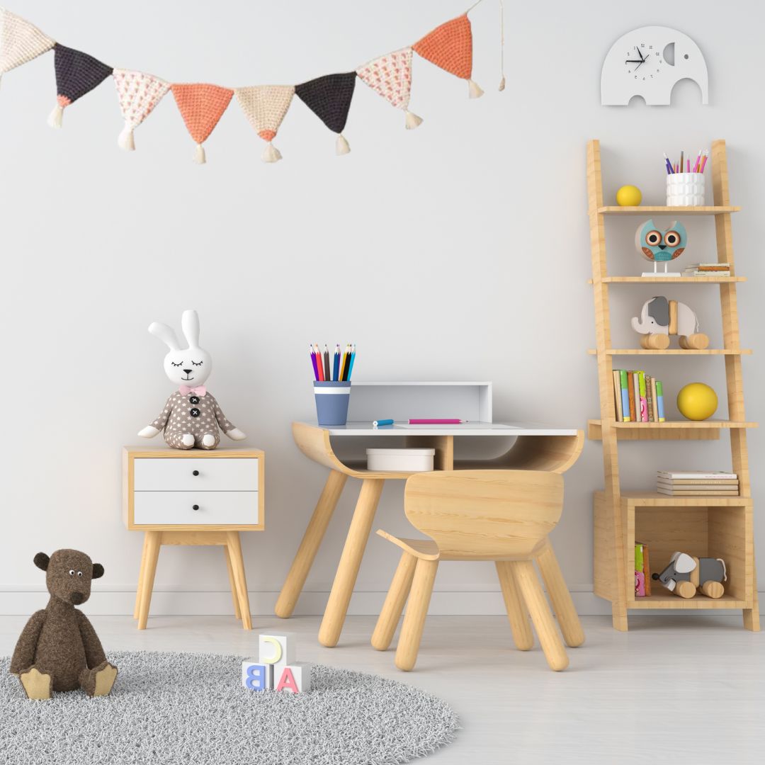 Kinderzimmer Wimpel-Girlande rot