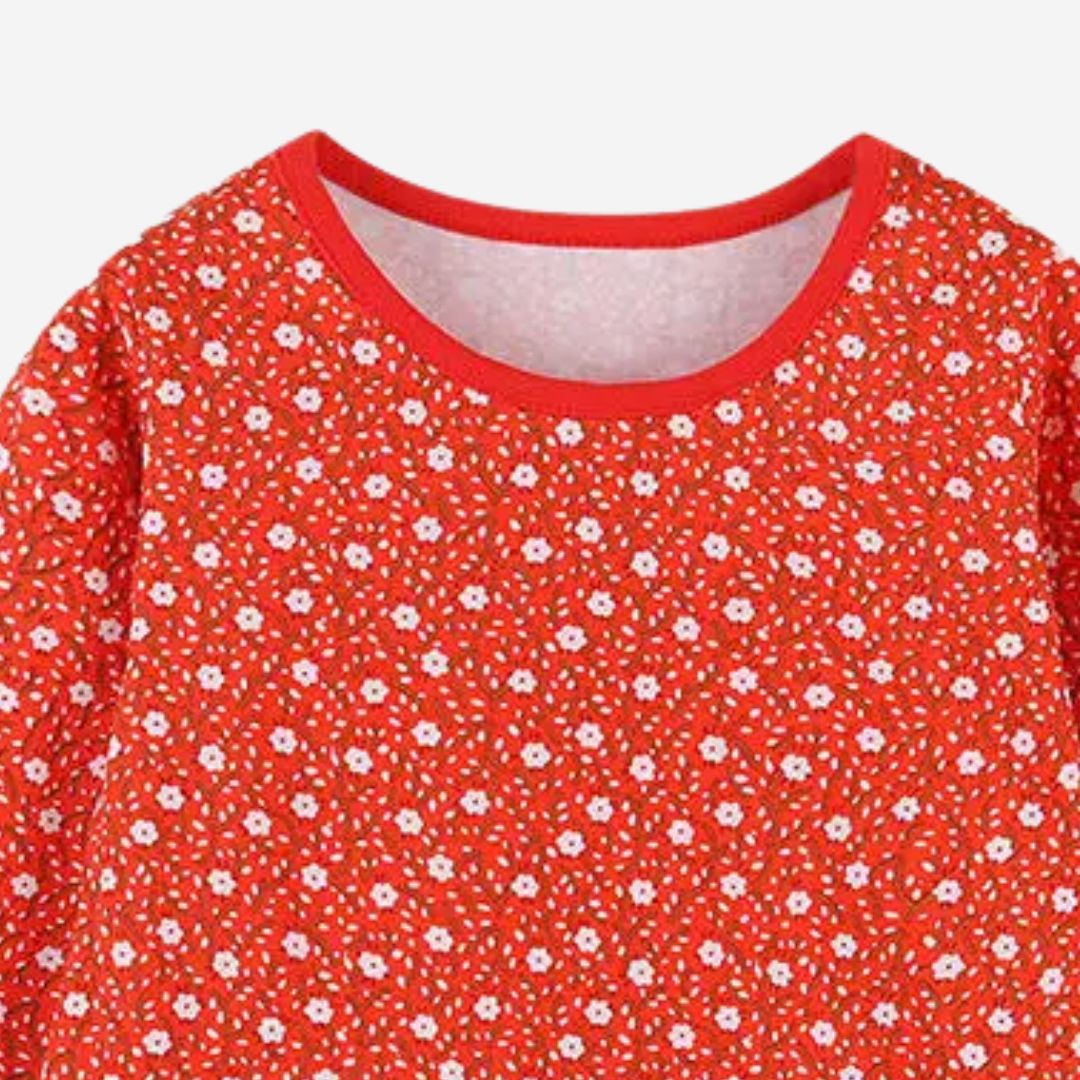 Mädchen Kleid aus Baumwolle "Rehkitz" orange