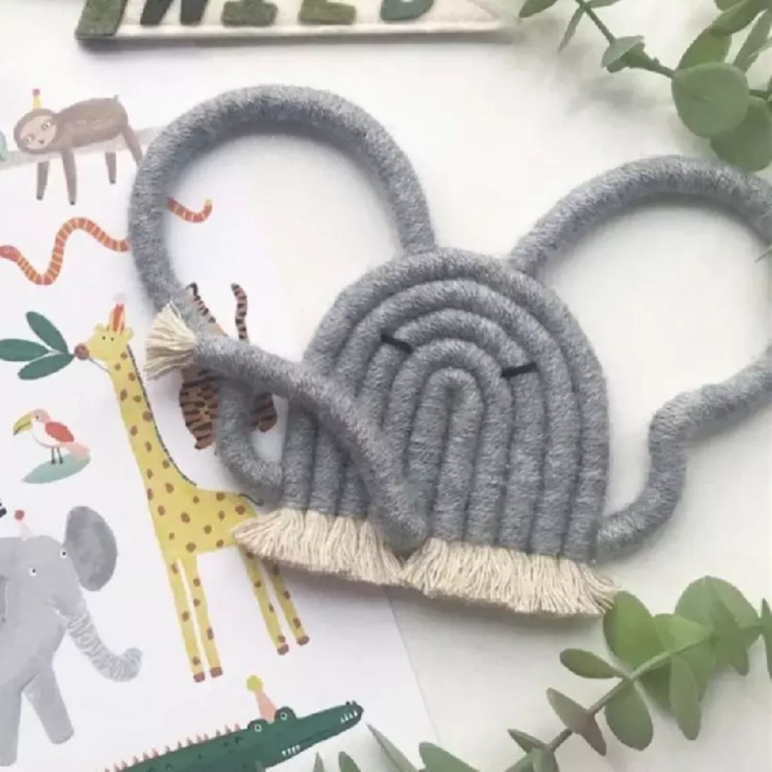 Kinderzimmer Dekoration Elefant grau