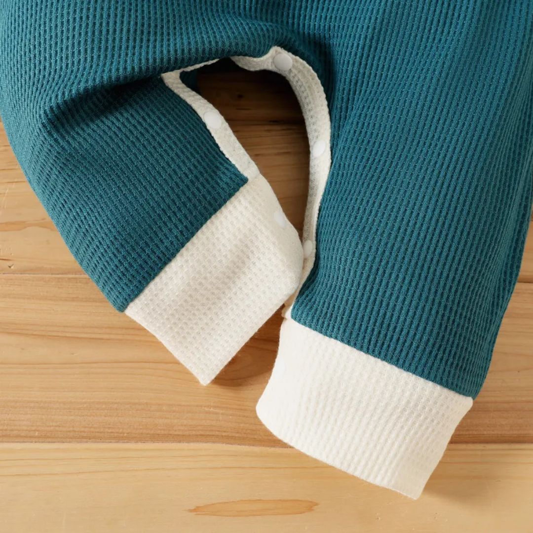 Overall für Babys mit Waffelmuster grün