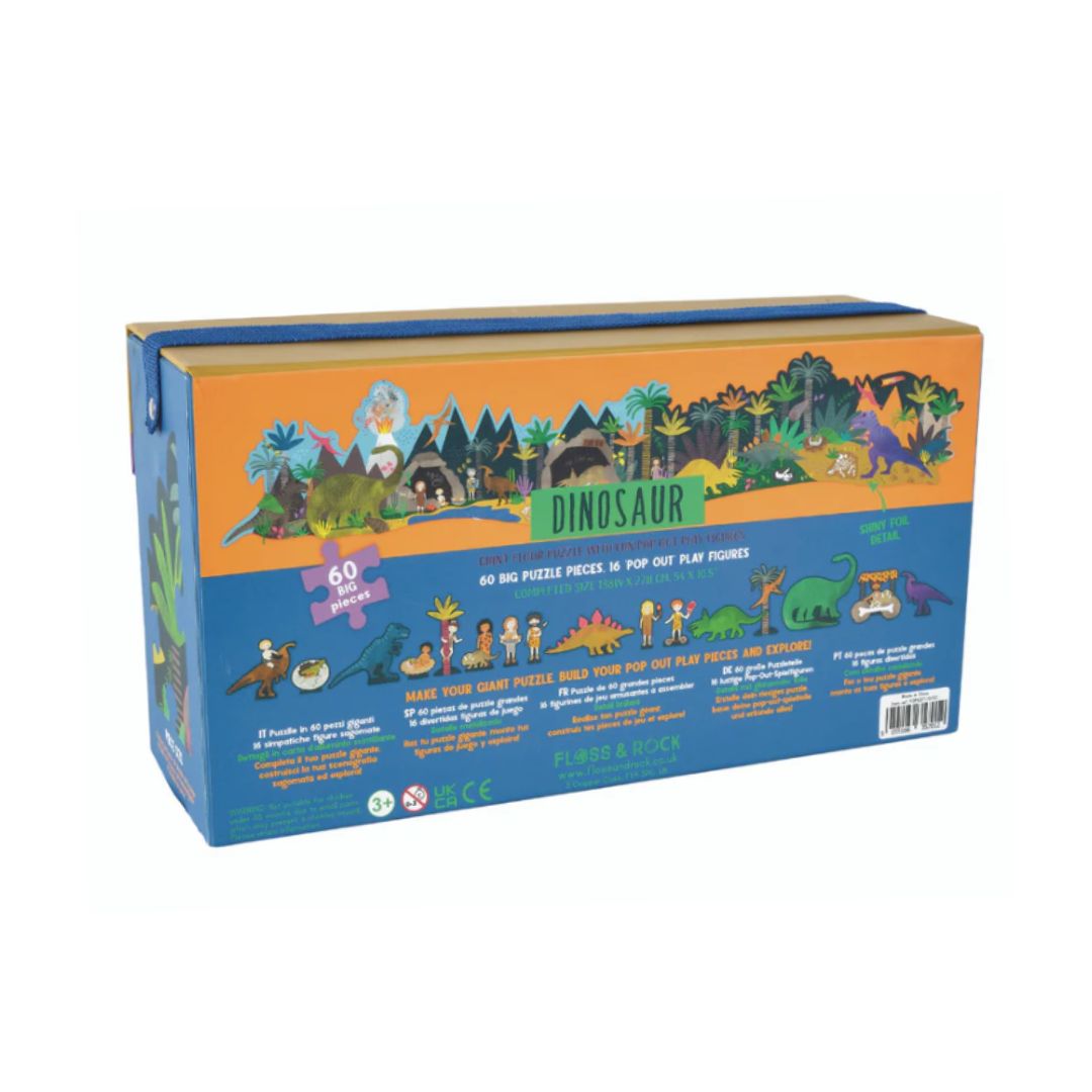 60 teiliges Riesenpuzzle mit Figuren "Dino"