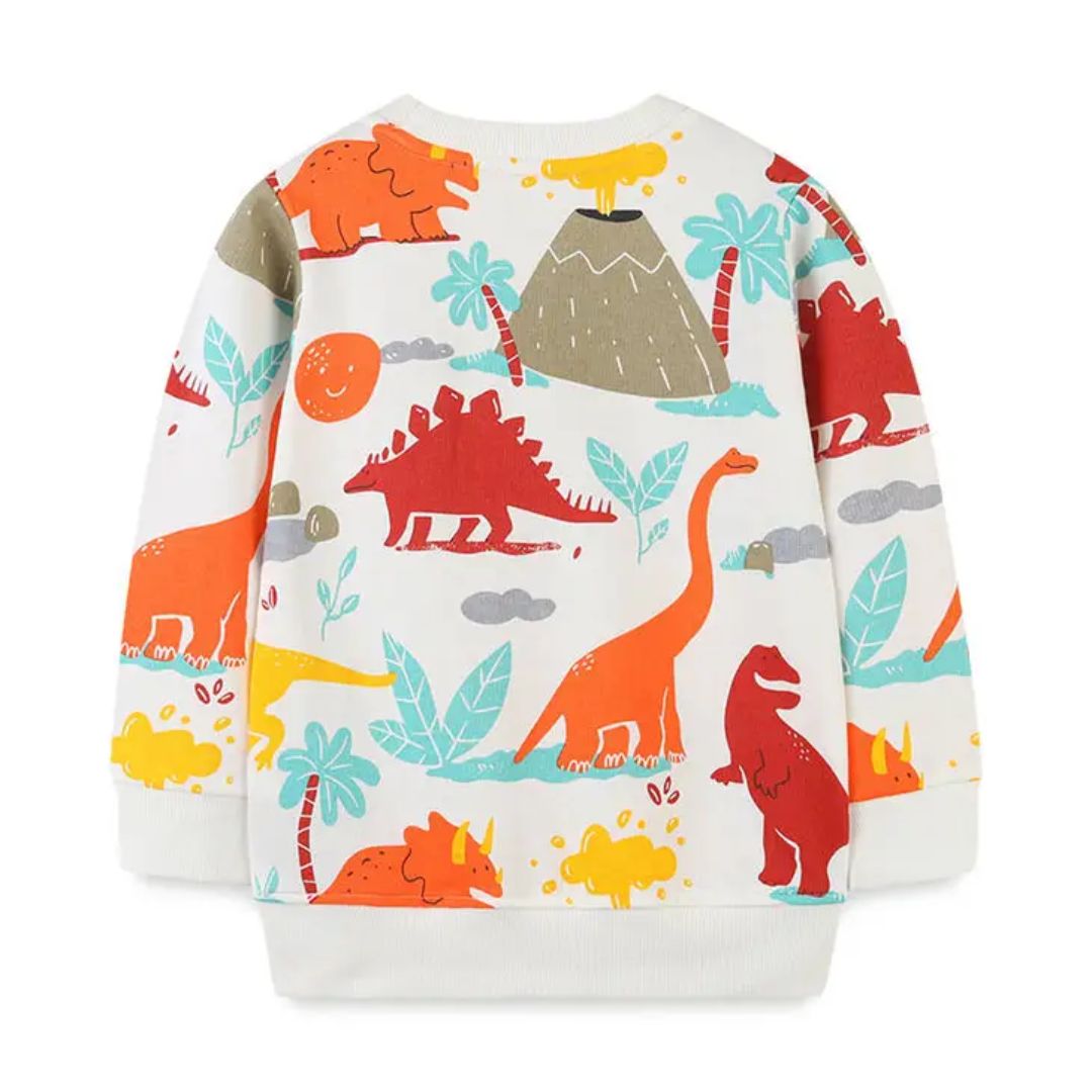 Dino Cartoon Sweatshirt für Jungen