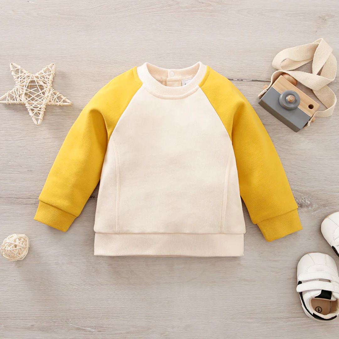 Baumwoll-Sweatshirt mit Raglanärmeln