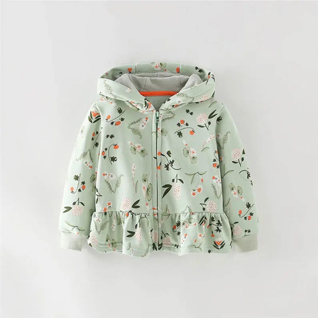 Sweatshirtjacke für Kleinkinder "Flora" mintgrün