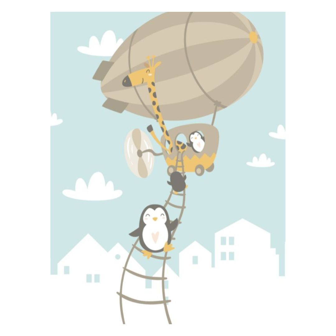 Wandbilder gerahmt 3er Set "Zeppelin"