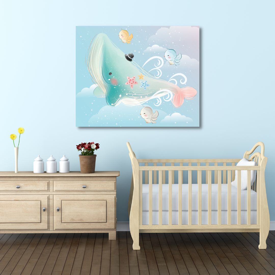 Wandbild auf Leinwand "Kleiner Wal"