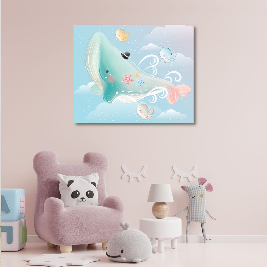 Wandbild auf Leinwand "Kleiner Wal"