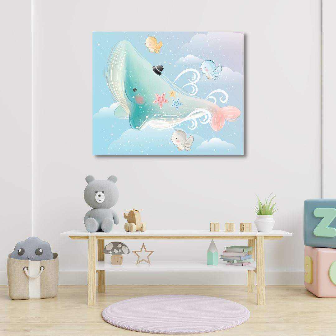 Wandbild auf Leinwand "Kleiner Wal"