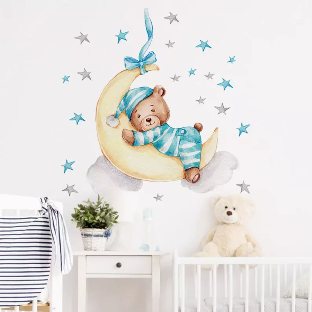 Wandtattoo "Gute Nacht Baby Bär"