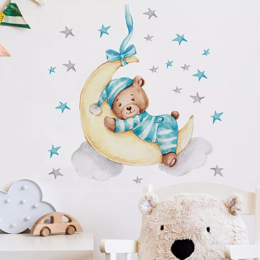 Wandtattoo "Gute Nacht Baby Bär"