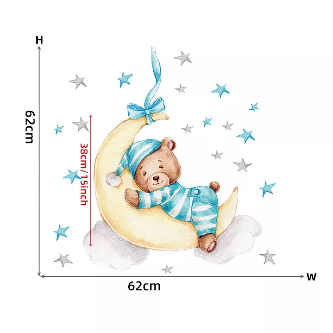 Wandtattoo "Gute Nacht Baby Bär"