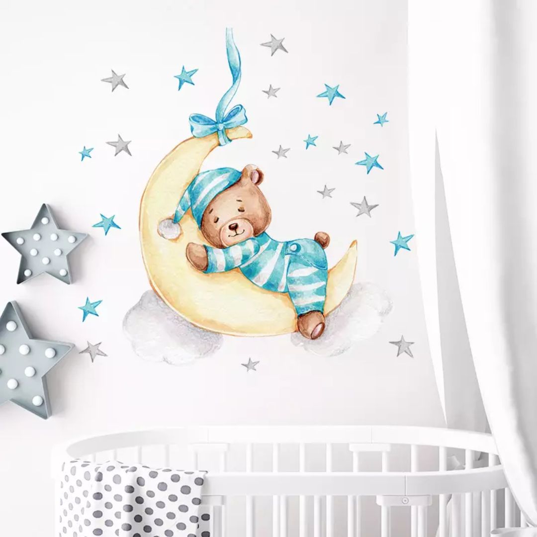Wandtattoo "Gute Nacht Baby Bär"