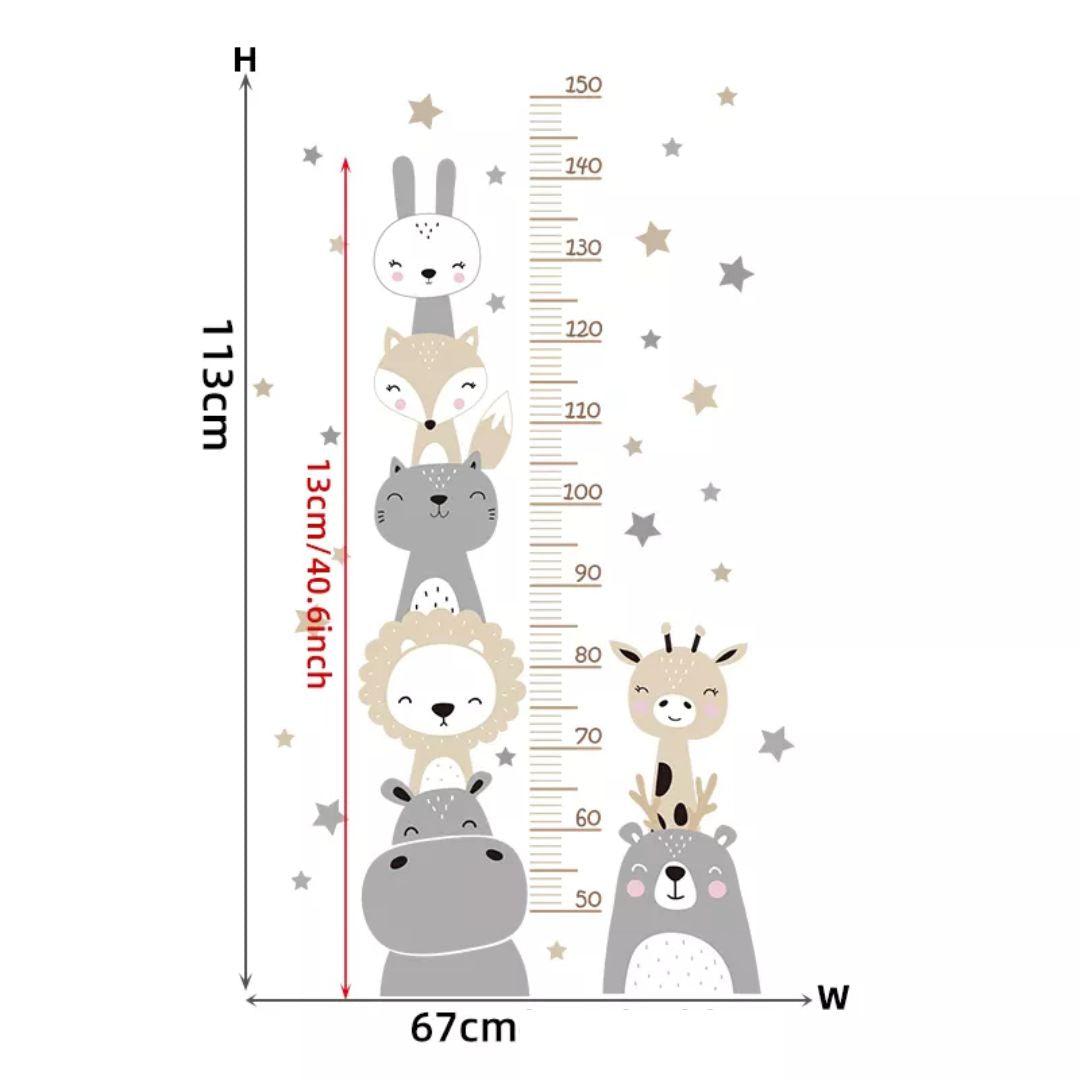 Wandtattoo "Kinder Wachstums Diagramm"