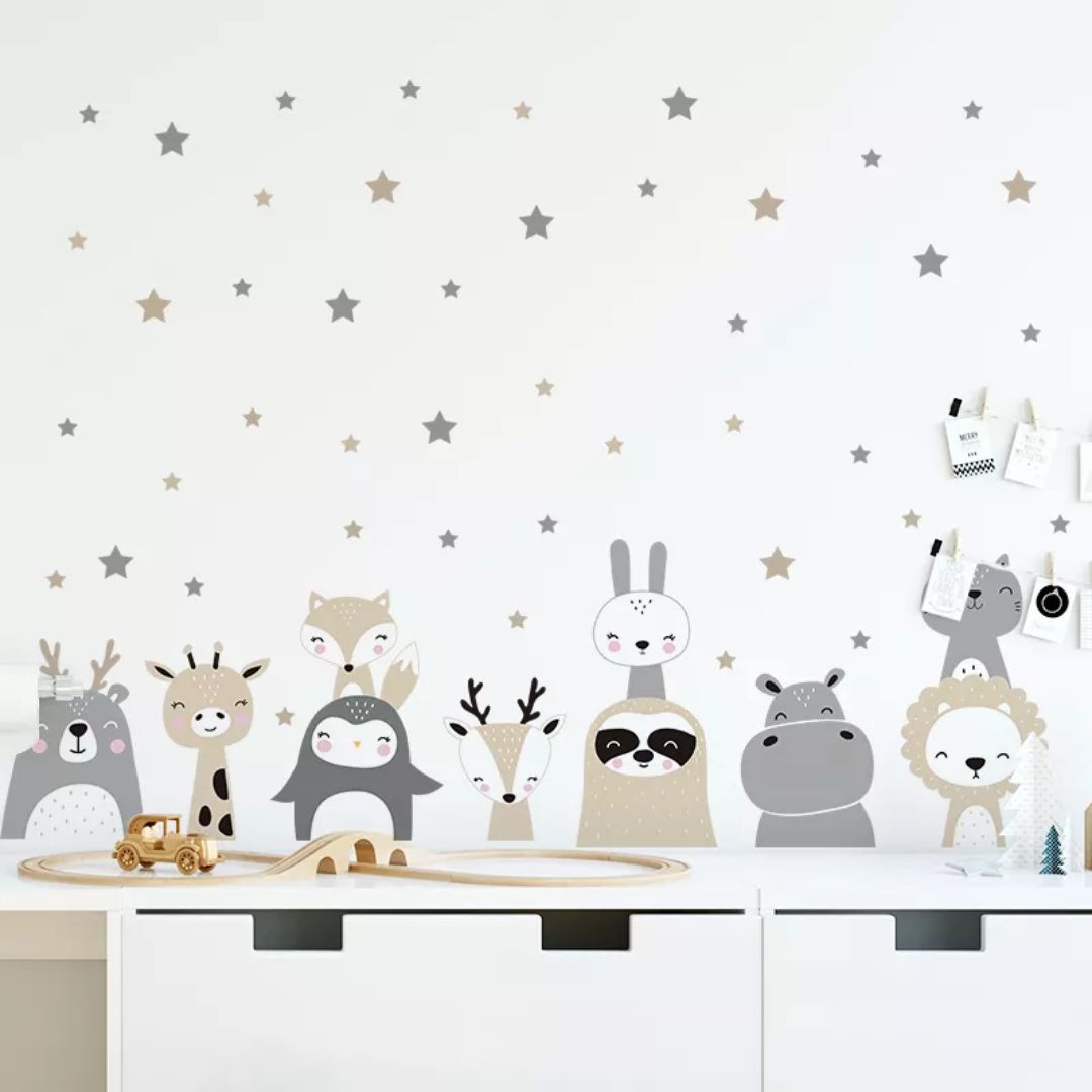 Wandtattoo Kinderzimmer "Tierfreunde"